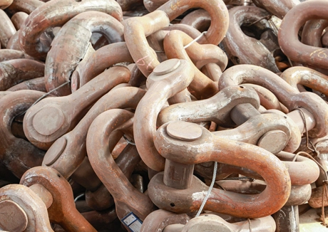 Cadena de ancla marina