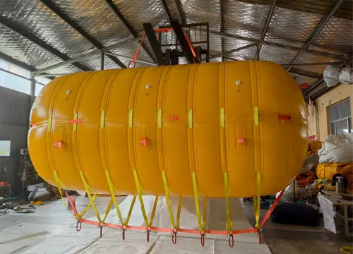 Bolsa de aire flotante cilíndrica para salvamento submarino de 50 toneladas