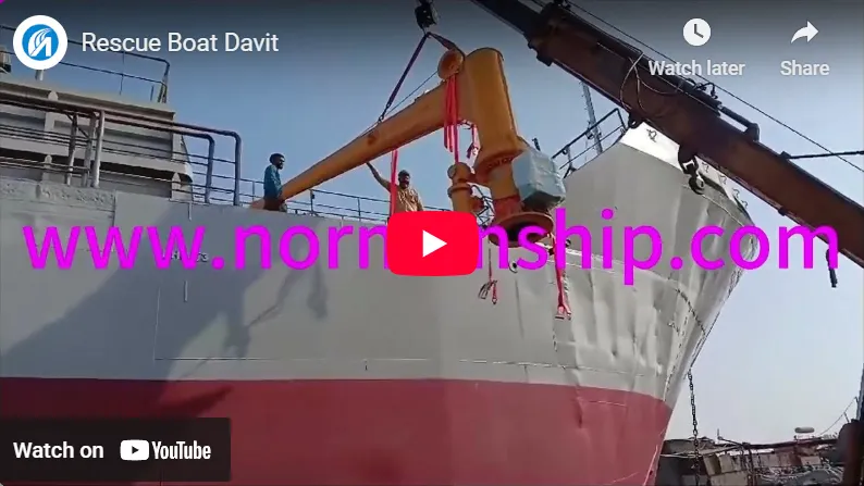 Pescante para bote de rescate